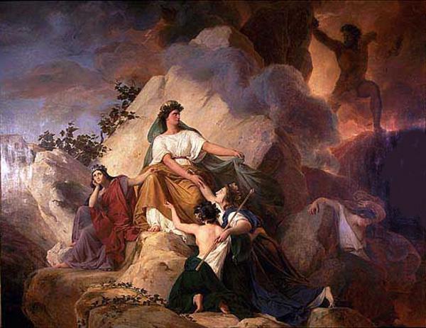 Francois-Edouard Picot Cybele protects from Vesuvius the towns of Stabiae